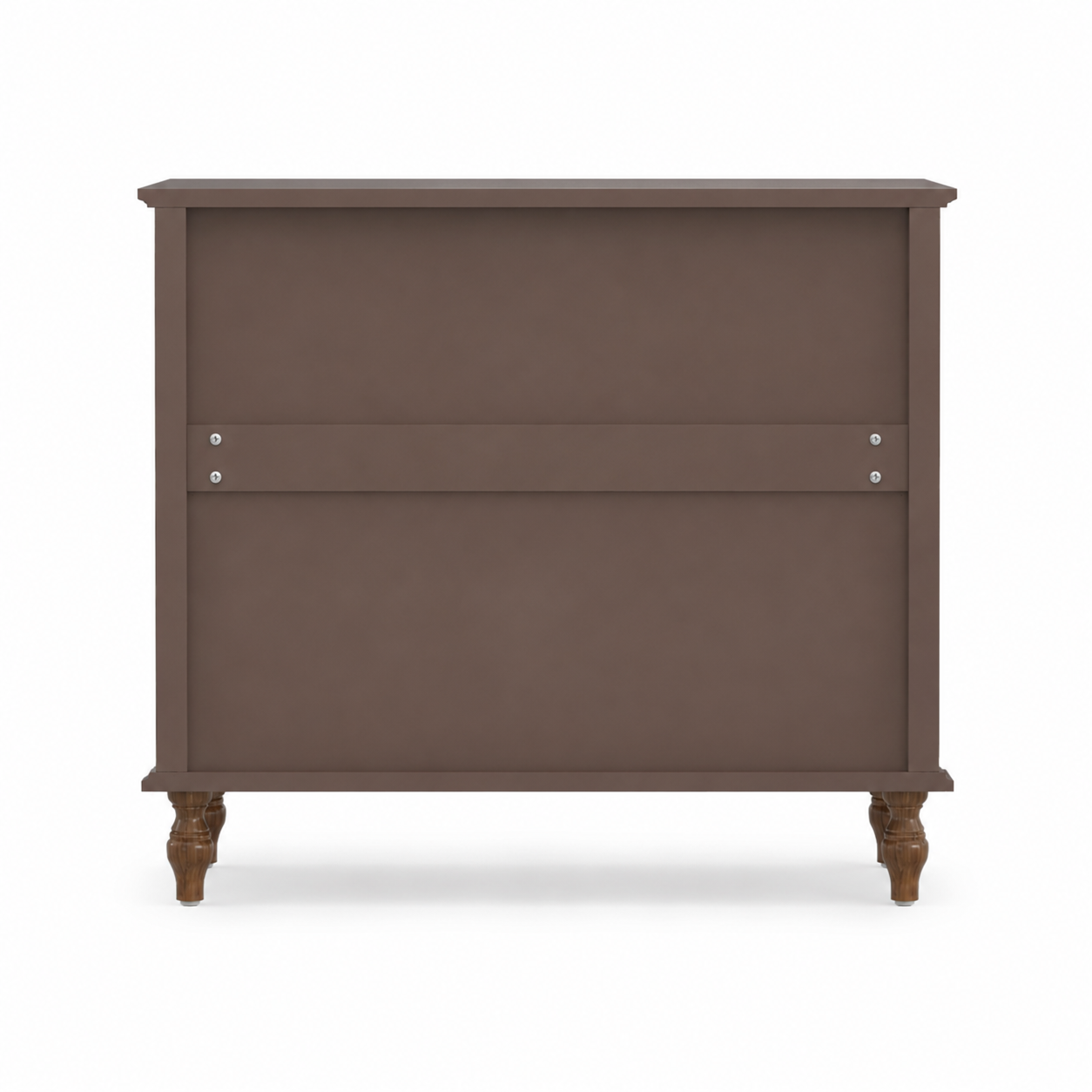 Deep Rustic Brown 4-Drawer Dresser Chest back side