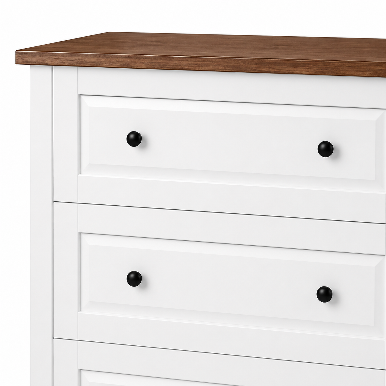Solid Wood 6-Drawer Dresser White
