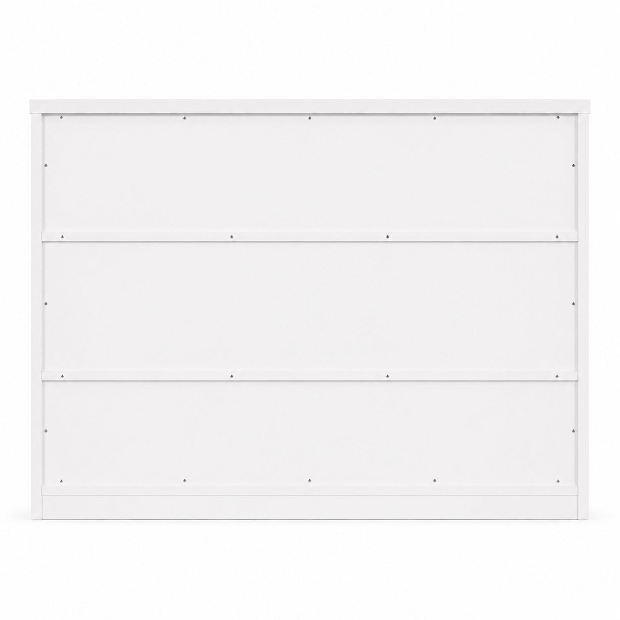 White 6-Drawer Dresser from particle board back side