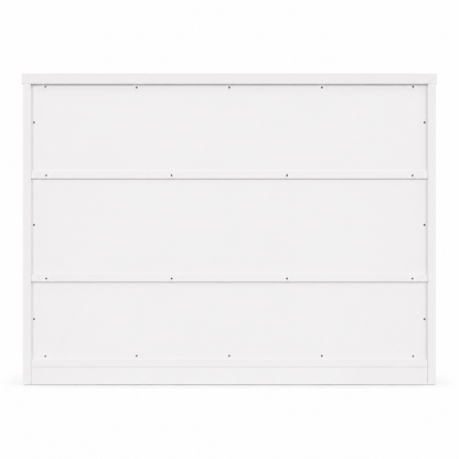 White 6-Drawer Dresser from particle board back side