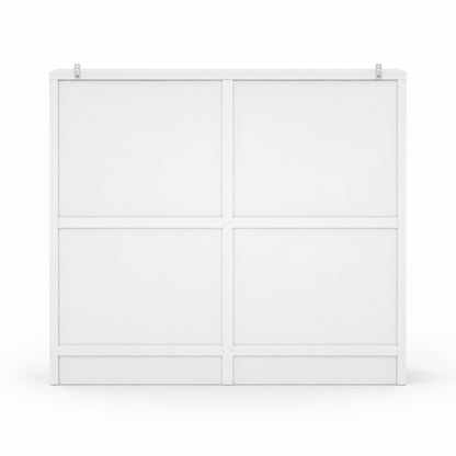 White 8-Drawer Dresser with Gold Handles